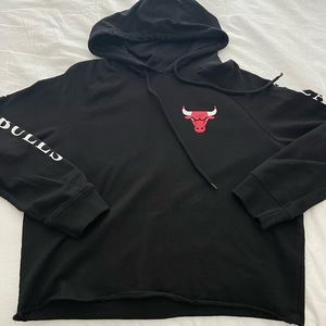 Chicago Bulls Cropped Pullover Hoodie